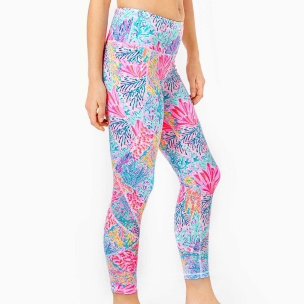 Lilly Pulitzer  Splashdance Luxletic 24" Weekender High-Rise Midi Legging Sz XXL